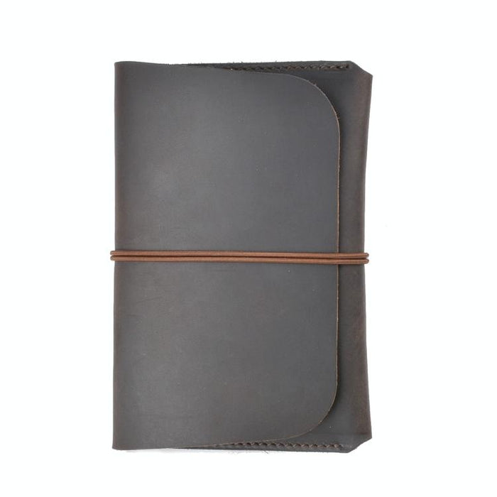 Retro Passport Wallet For Travel Crazy Horse Skin