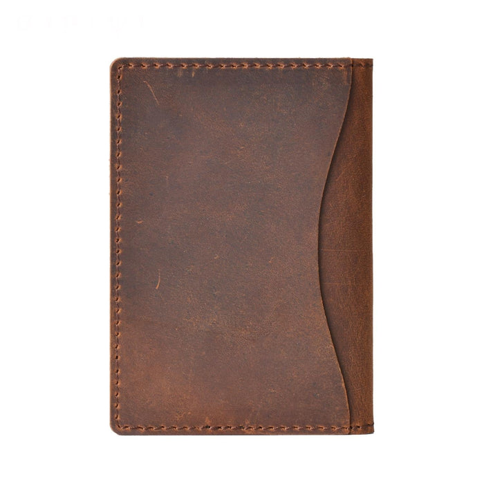 Minimalist Cowhide Card Holder Compact Wallet For Bank & Membership Cards