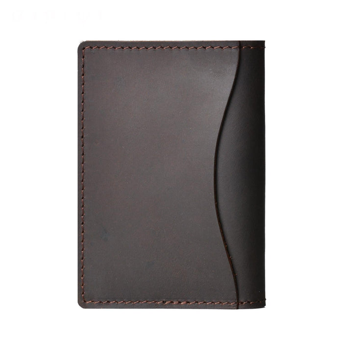 Minimalist Cowhide Card Holder Compact Wallet For Bank & Membership Cards