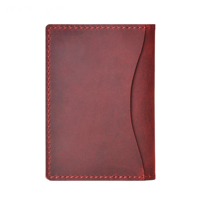 Minimalist Cowhide Card Holder Compact Wallet For Bank & Membership Cards