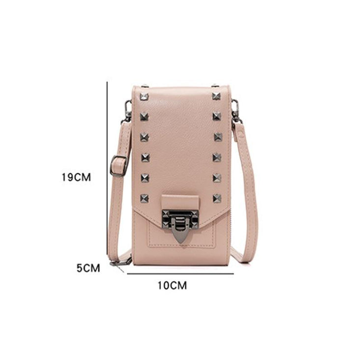 Diamond Rivet Shoulder Bag For Mobile Phones