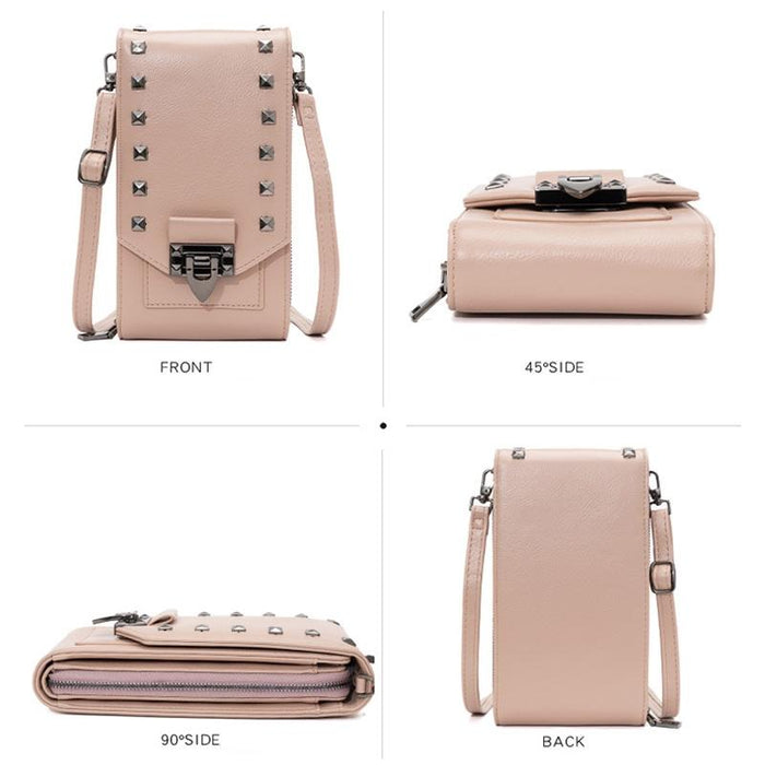 Diamond Rivet Shoulder Bag For Mobile Phones