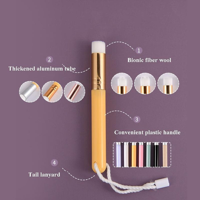 6 Pcs Soft Hair Nasal Washing Brush To Remove Blackheads And Deep Cleansing Nose Pore Shrinkage Cleaning Brush - Flat Head White Gold