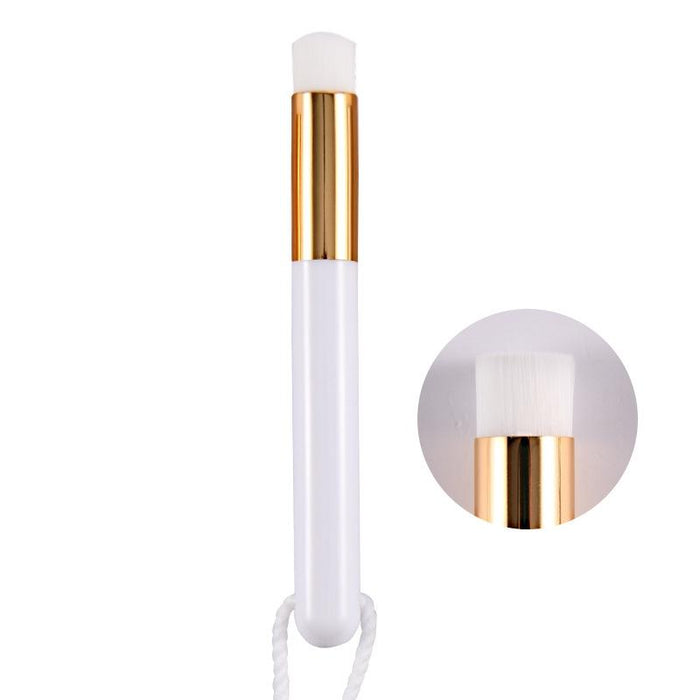 6 Pcs Soft Hair Nasal Washing Brush To Remove Blackheads And Deep Cleansing Nose Pore Shrinkage Cleaning Brush - Flat Head White Gold