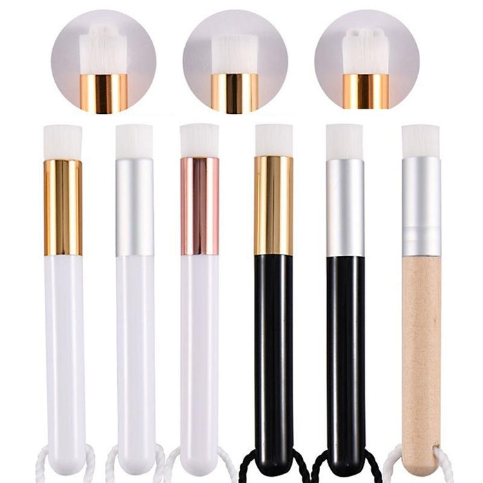 6 Pcs Soft Hair Nasal Washing Brush To Remove Blackheads And Deep Cleansing Nose Pore Shrinkage Cleaning Brush - Protruding Head White Gold