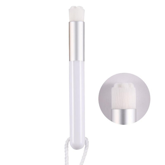 6 Pcs Soft Hair Nasal Washing Brush To Remove Blackheads And Deep Cleansing Nose Pore Shrinkage Cleaning Brush - Flower Head White Silver