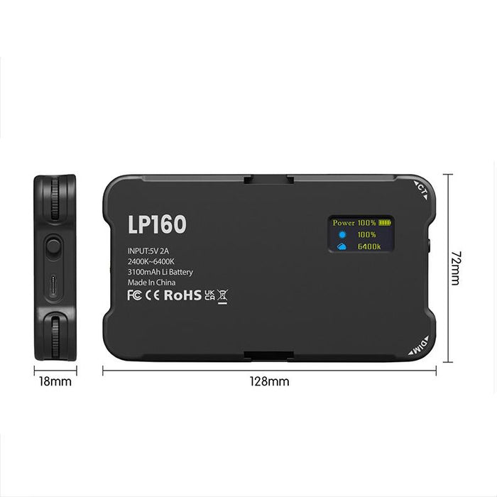 Lp160 180 Leds Square Pocket Fill Light Dual Colour Temperature Portable Mobile Phone Slr Computer Photography Fill Light