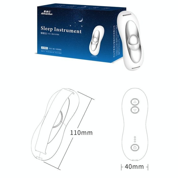 Wireless Micro-Current Sleep Aid Device Fast Sleep White