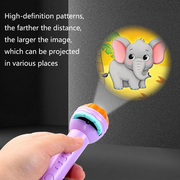 3-Piece Kids' Luminous Projection Flashlight Set Pink + 40 Patterns
