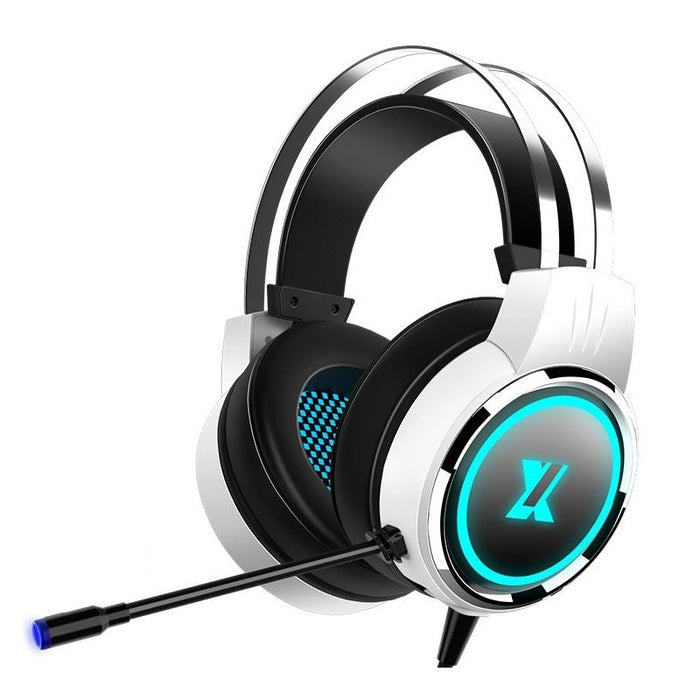 X8 Double Hole Gaming Headset With Mic Stars White