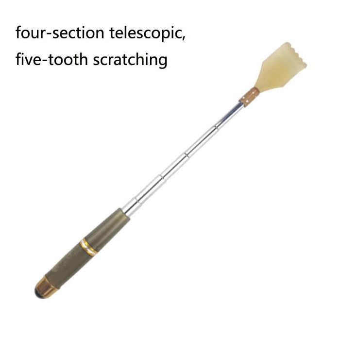 Retractable Back Scratcher With Magnetic Tickler