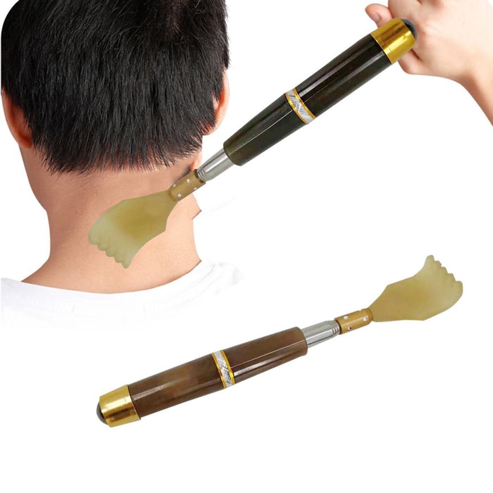 Retractable Back Scratcher With Magnetic Tickler