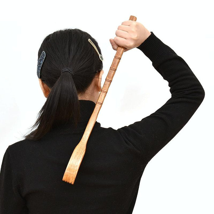 Long Handle Wooden Back Scratcher Dual-Use Massage Scratcher