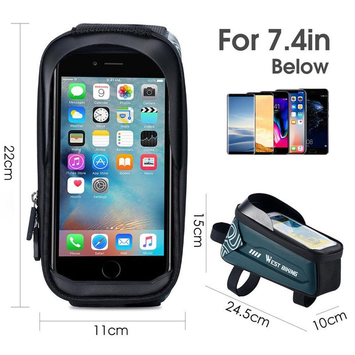 2.2L Hard Shell Bike Bag For 7.4 Phones
