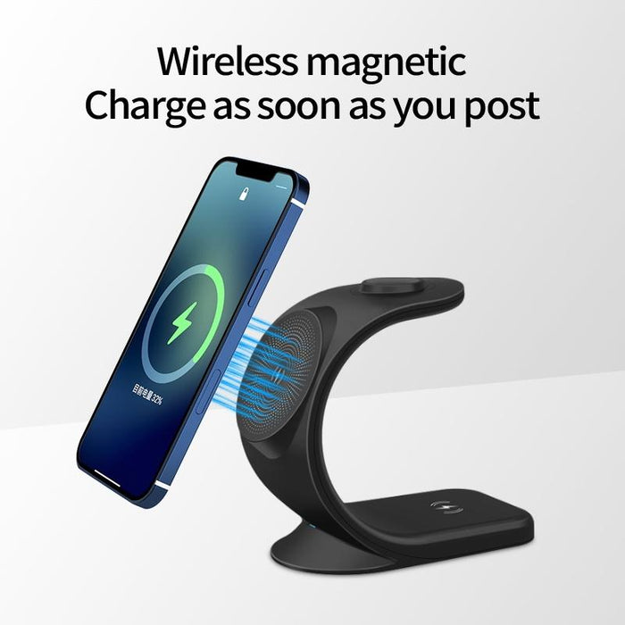 3 In 1 Magnetic Wireless Charger For Phone Watch Airpods