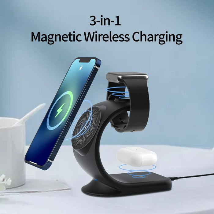 3 In 1 Magnetic Wireless Charger For Phone Watch Airpods