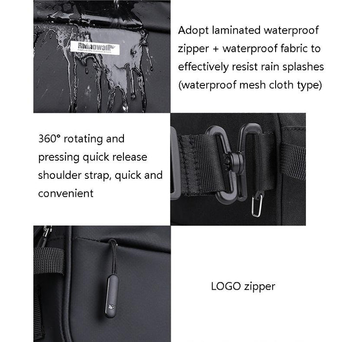 2.5L Waterproof Front Bike Bag Water Repellent Matt Black