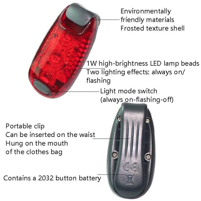 3 Led Green Cycling Night Light For Outdoor Activities