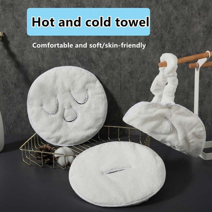 3 Hole Hot & Cold Facial Towel Mask With Straps