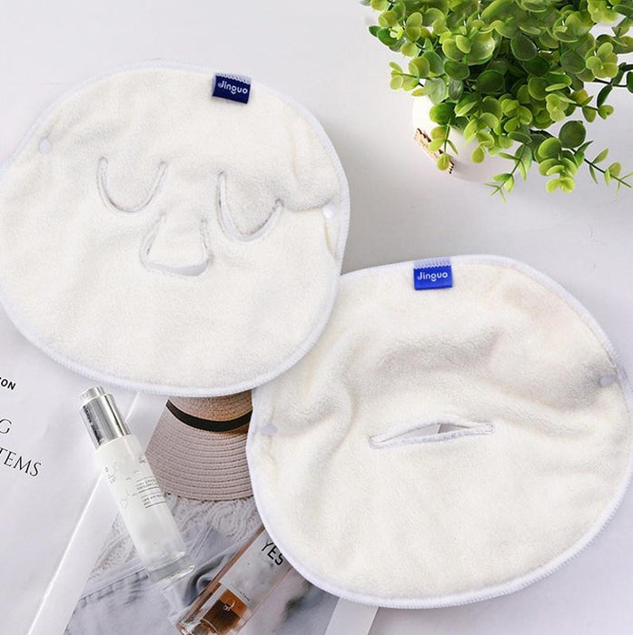3 Hole Hot & Cold Facial Towel Mask With Straps