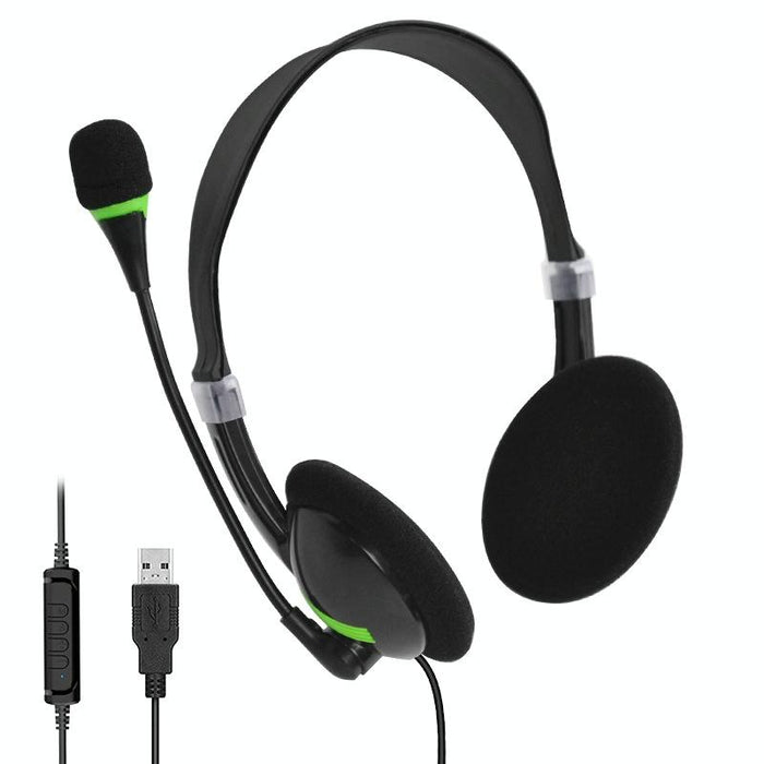 Universal Usb Headphones Black