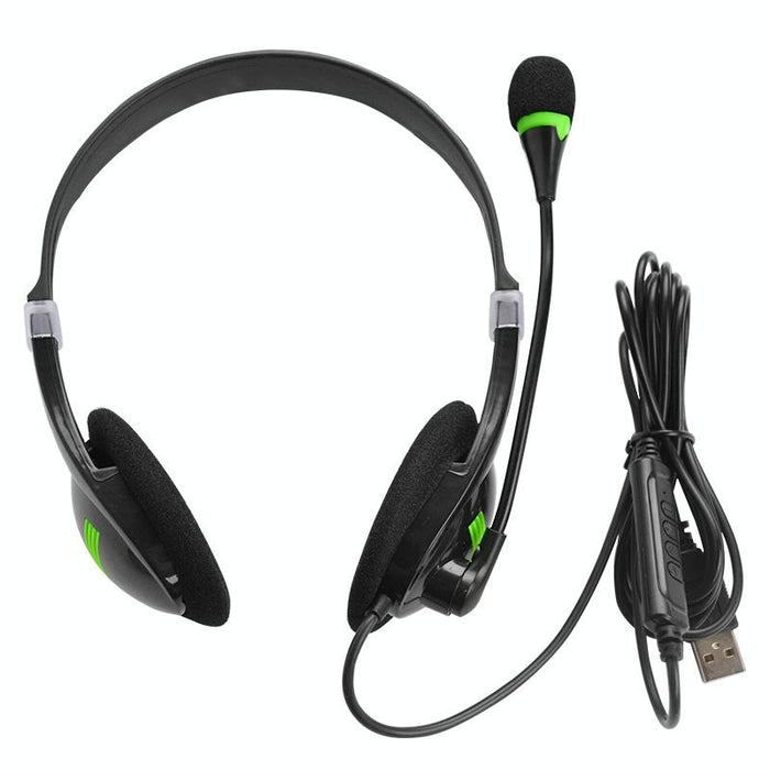Universal Usb Headphones Black