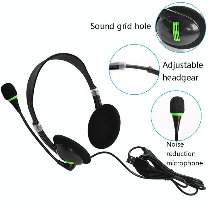 Universal Usb Headphones Black