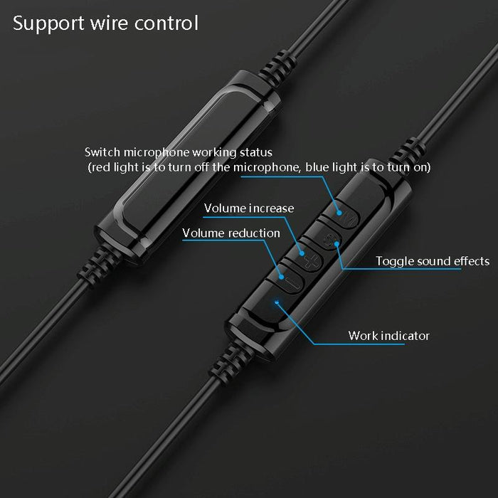 Universal Usb Headphones Black