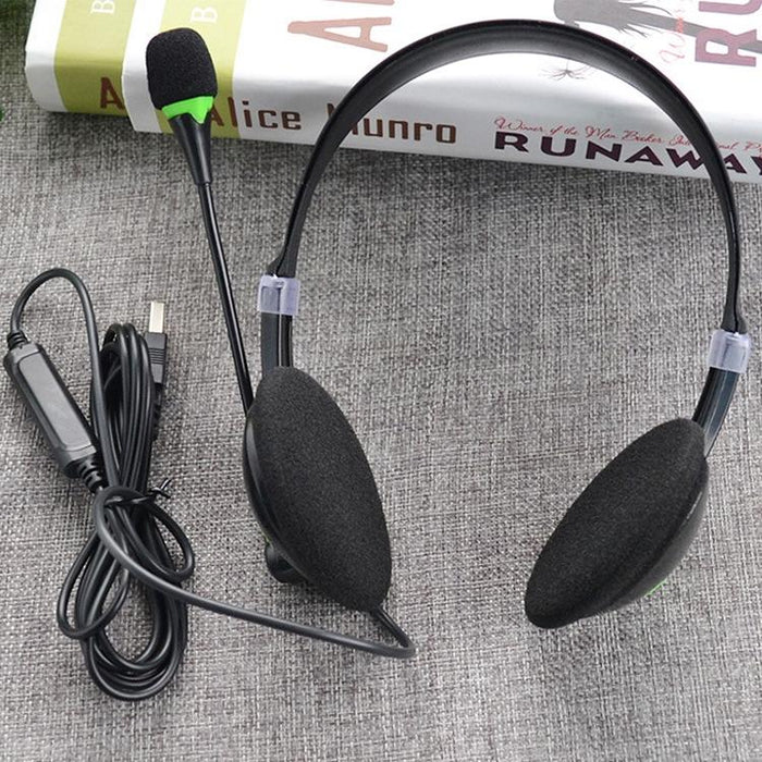 Universal Usb Headphones Black