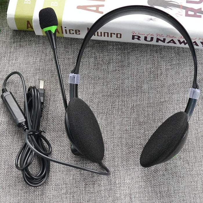 Universal Usb Headphones Black