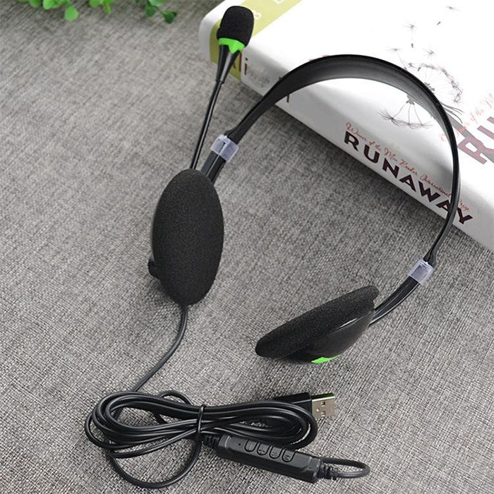 Universal Usb Headphones Black