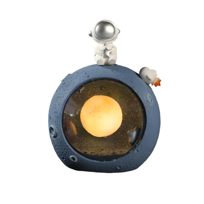 Silver Star Resin Planet Night Light Home Decor