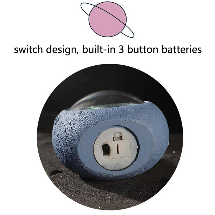 Resin Kitten Astronaut Night Light Home Decor