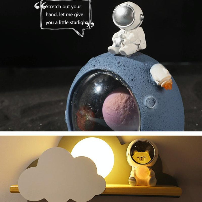 Resin Astronaut Night Light Bear Design