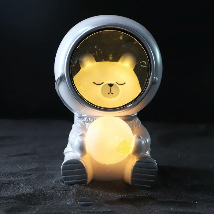 Resin Astronaut Night Light Bear Design