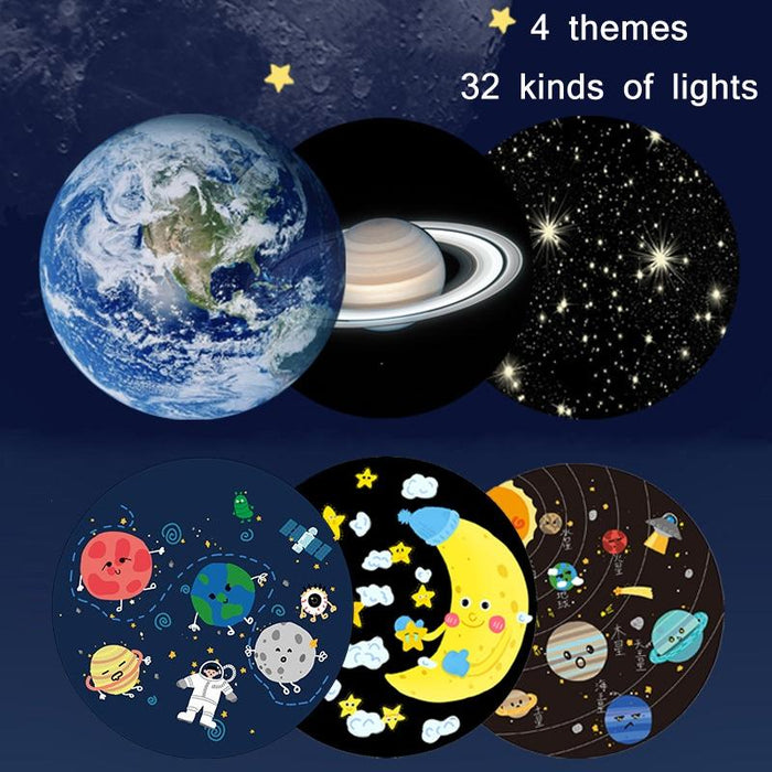 32-Slide Yellow Led Car Starry Sky Projector