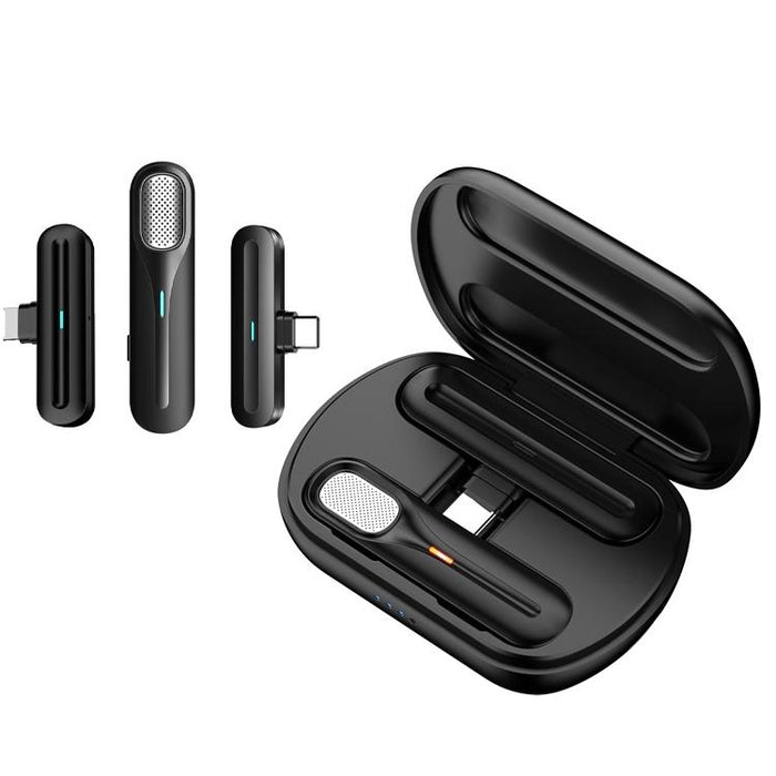 2.4G Wireless Collar Microphone + Charging Bin For Live Broadcast