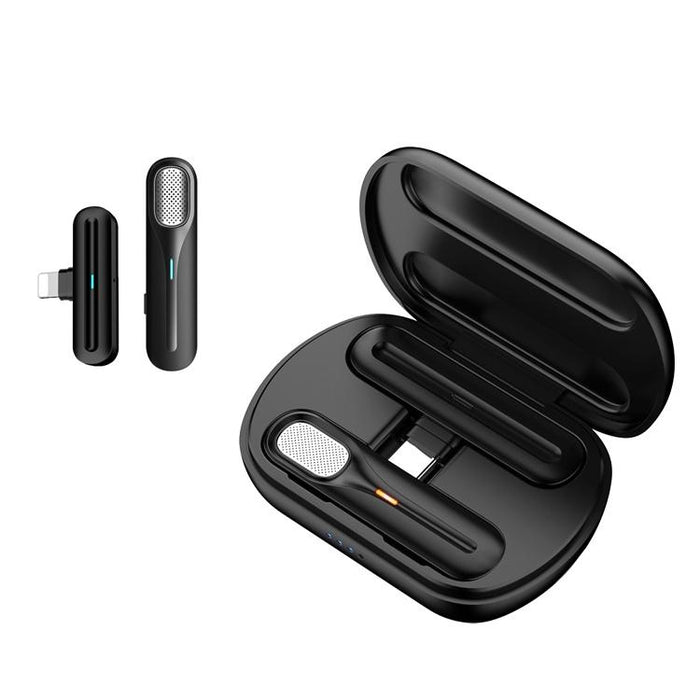 2.4G Wireless Collar Microphone + Charging Bin For Live Broadcast