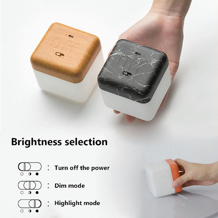 Square Flip Polyhedral Night Light Timed Illumination