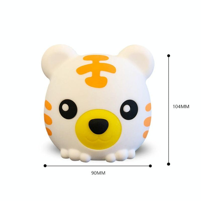 Da006 Colourful Tiger Silicone Night Light Battery Powered