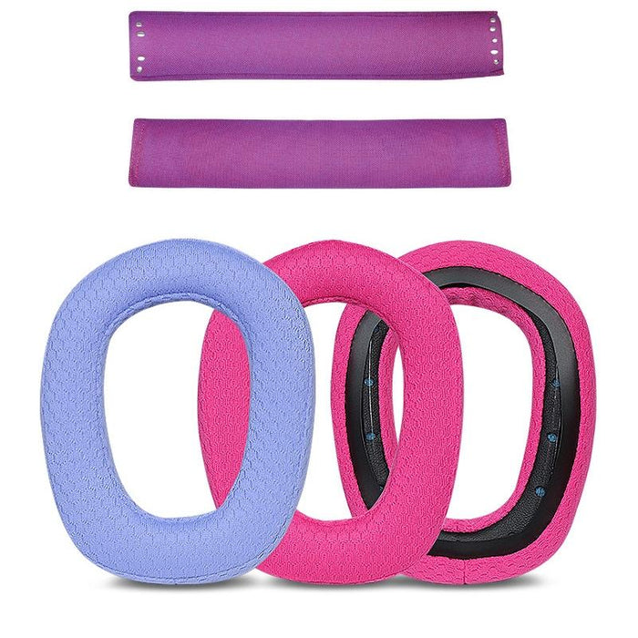 2Pcs Sponge Earmuff Headrest Pad For Logitech G435 - Purple Headbeam