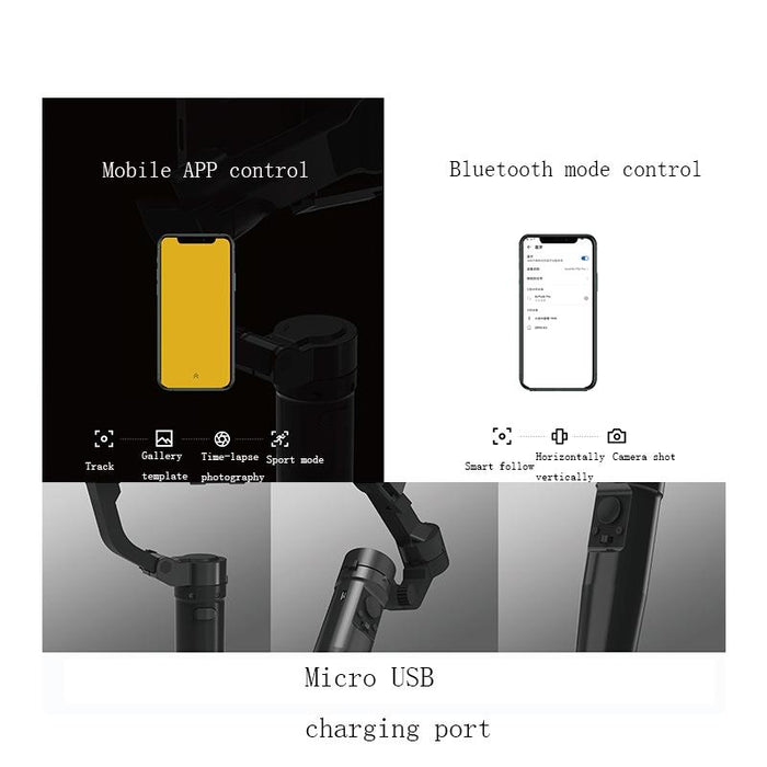 Fy3 Handheld Shooting Anti-Shake Smart Three-Axis Mobile Phone Stabilizer Black