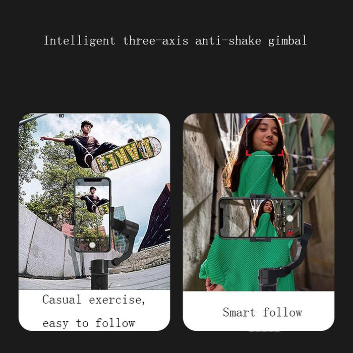 Fy3 Handheld Shooting Anti-Shake Smart Three-Axis Mobile Phone Stabilizer Black