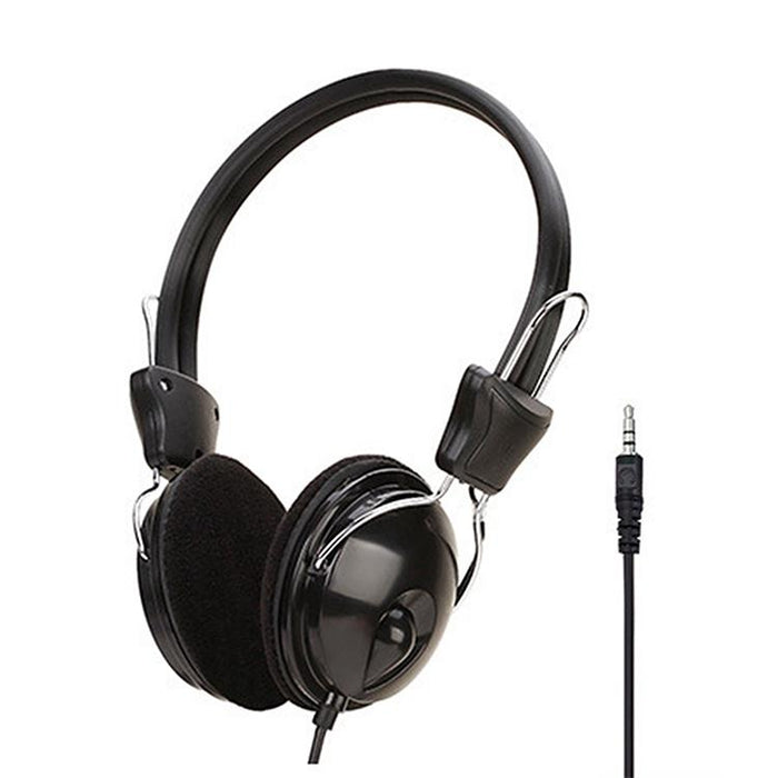 Black 3.5Mm Office Headset 1.6M Cable For Online Classes