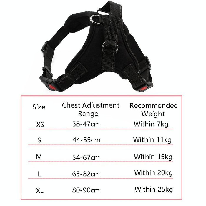 Adjustable Dog Chest Strap Size S