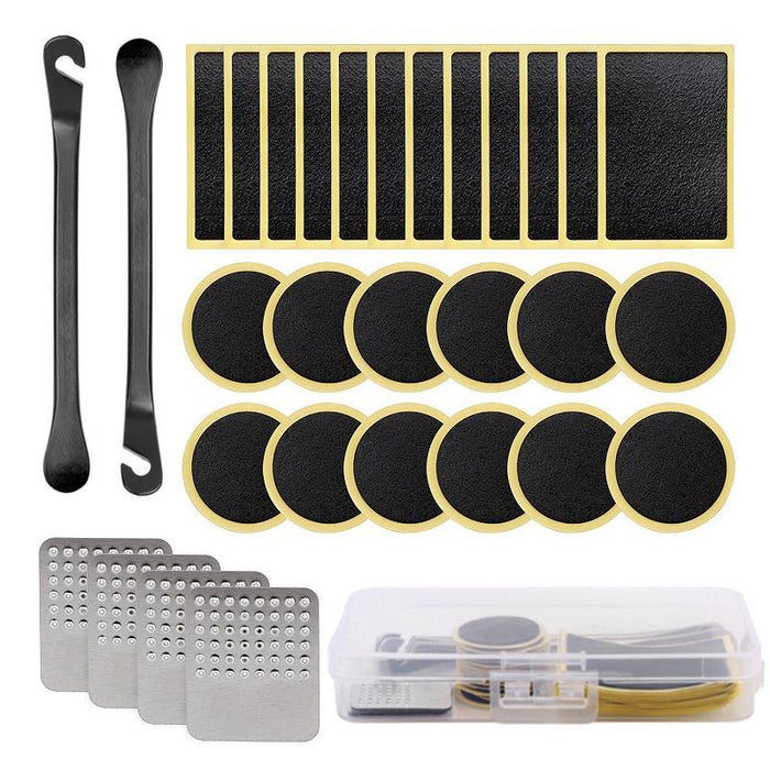 30-Piece Black Iron Bike Tire Repair Set