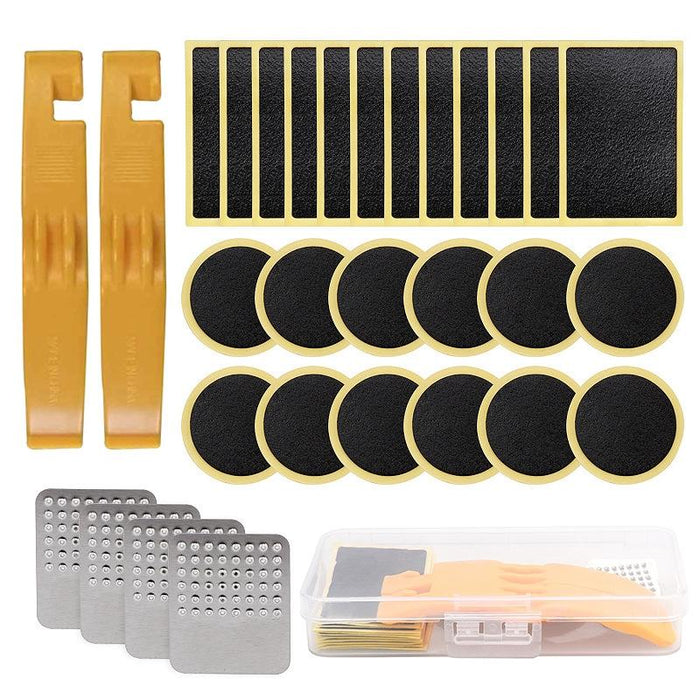 30-Piece Yellow Bike Tire Repair Set