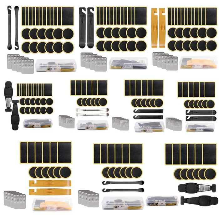 18-Piece Black Iron Bike Tire Repair Kit
