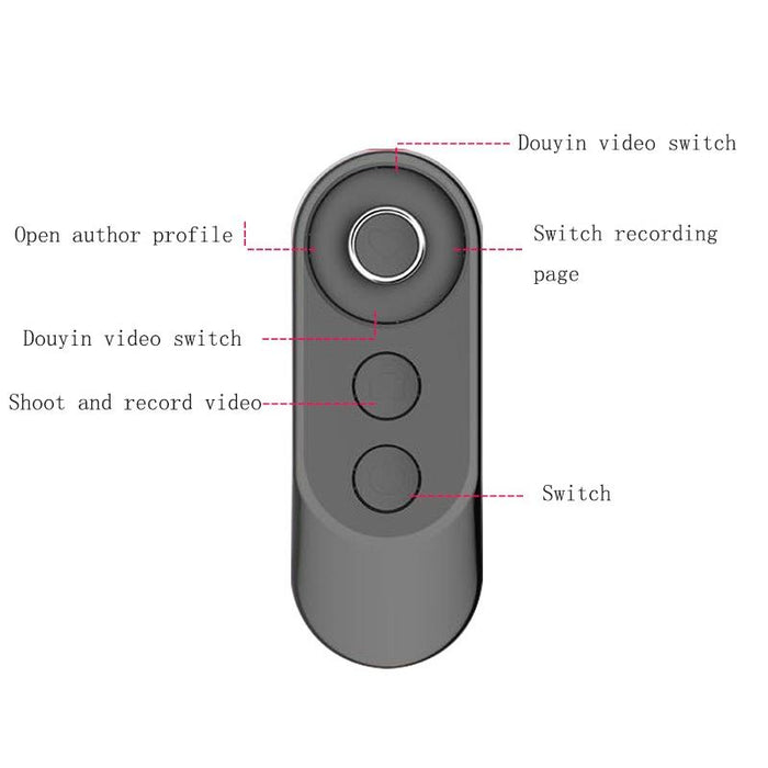 Bluetooth Selfie Remote For Mobile Phones Elegant Black