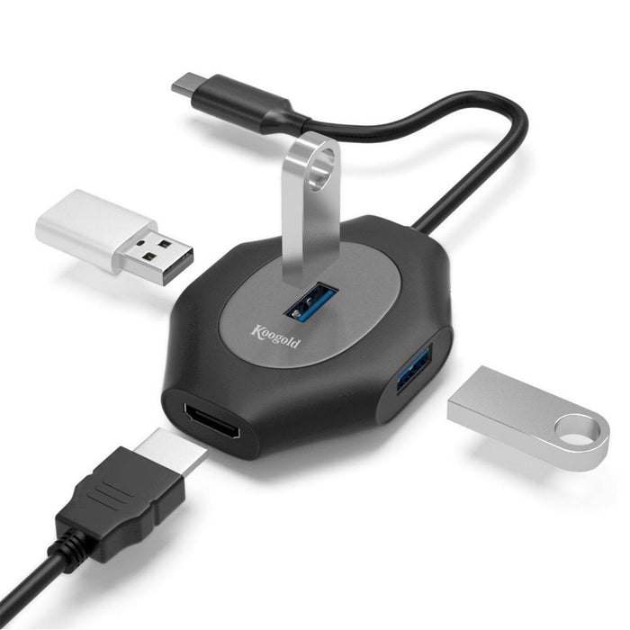 2-In-1 Usb Docking Station Fast Charge Multi-Port Usb3.0 5V+1Xusb3.0+3Xusb2.0